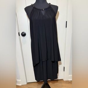 laundry by SHELLI SEGAL size 12 tiered halter little black dress